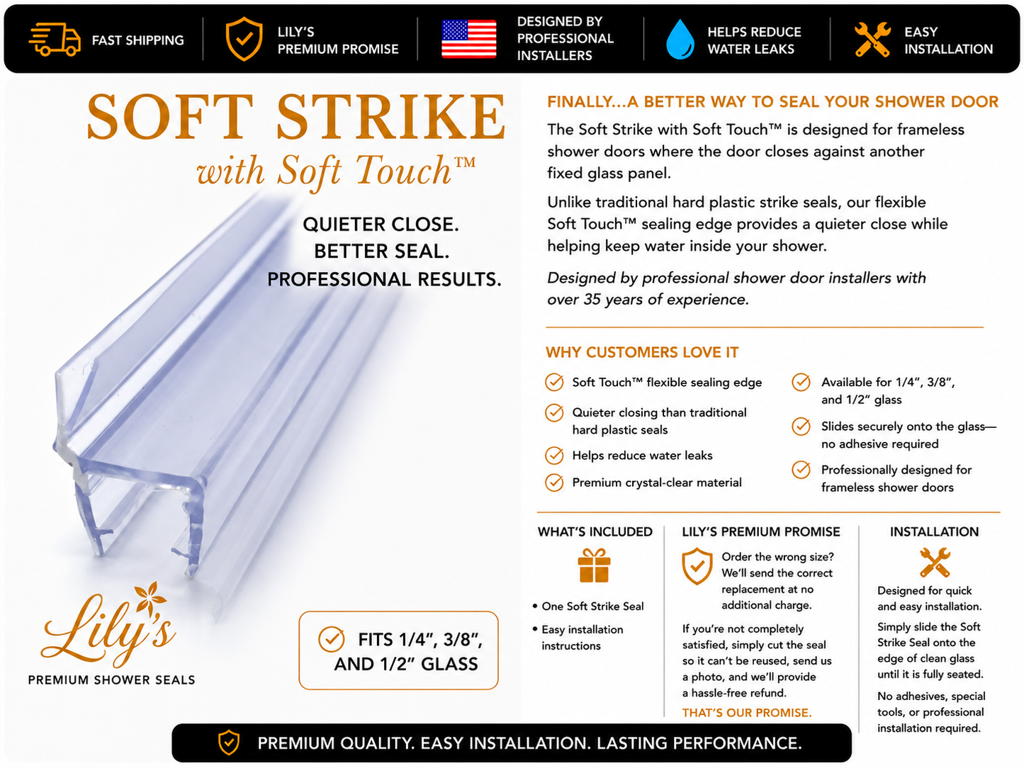 Complete Refresh Kit | Frameless Shower Door Seal Replacement Kit