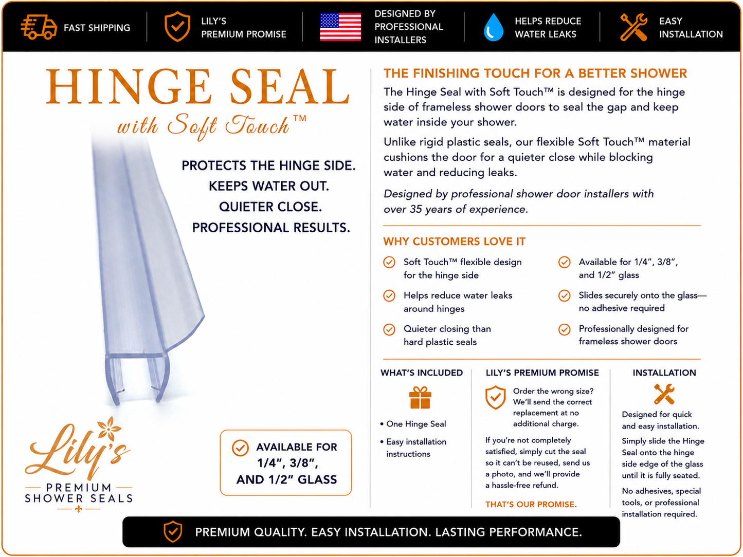 Complete Refresh Kit | Frameless Shower Door Seal Replacement Kit