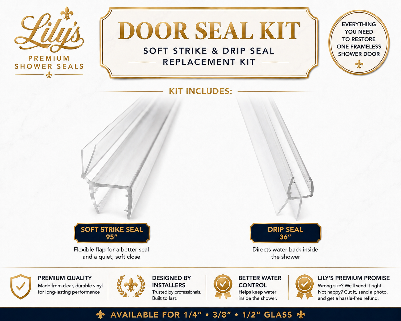 Door Seal Kit | Soft Strike & Drip Seal Replacement Kit.
