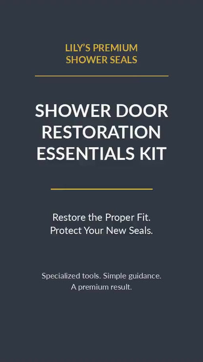 2 Piece Drip Seal Kit with Soft Touch™ | Frameless Shower Door Bottom Seal | Lily's Premium Shower Seals